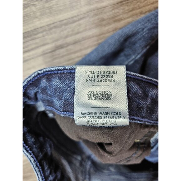 Just Black Denim Jeans Womens 27 Blue Dark Wash Raw Hem Ankle Skinny Made USA - Picture 7 of 12